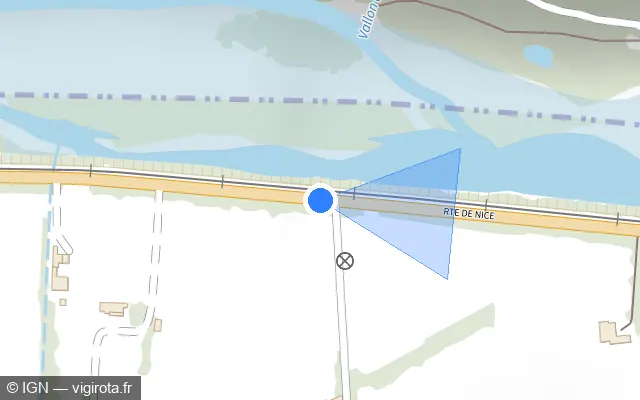 Vue plan de l'emplacement du radar tourelle à Puget-Théniers