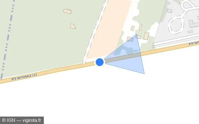 Vue plan de l'emplacement du radar tourelle à Beautiran