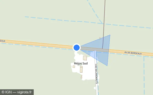 Vue plan de l'emplacement du radar tourelle à Saumos
