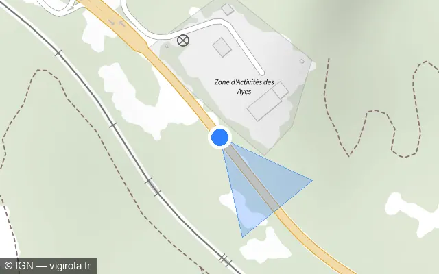 Vue plan de l'emplacement du radar tourelle à Saint-Martin-de-Clelles