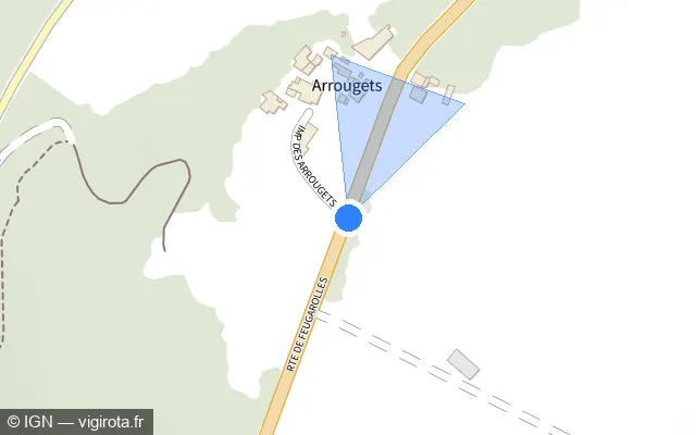 Vue plan de l'emplacement du radar tourelle à Vianne