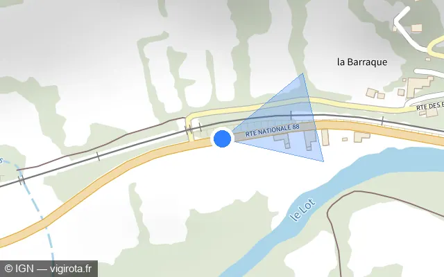 Vue plan de l'emplacement du radar tourelle à Cultures