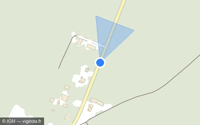 Vue plan de l'emplacement du radar tourelle à Audenge