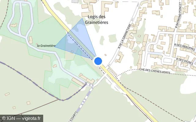 Vue plan de l'emplacement du radar tourelle à La Flotte