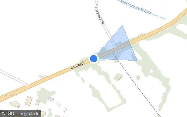 Vue plan de l'emplacement du radar tourelle à Lectoure