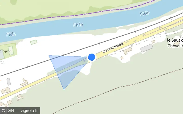 Vue plan de l'emplacement du radar tourelle à Marsac-sur-l'Isle