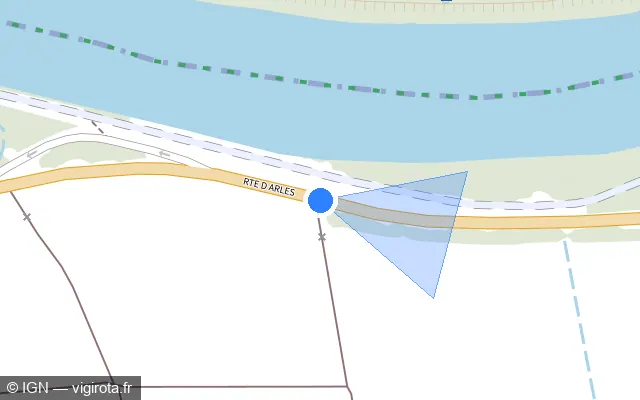 Vue plan de l'emplacement du radar tourelle à Saint-Gilles