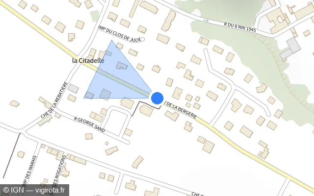 Vue plan de l'emplacement du radar tourelle à Le Pont-de-Beauvoisin