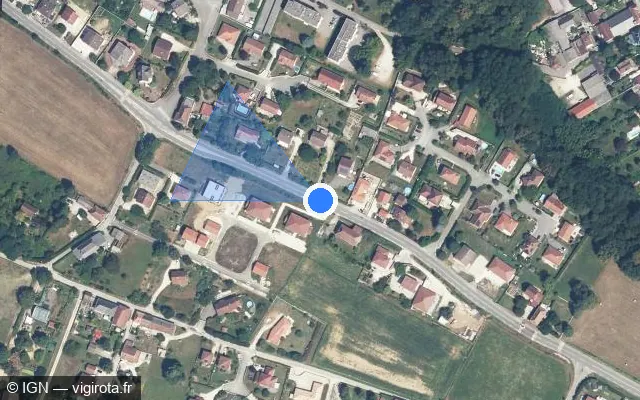 Vue satellite de l'emplacement du radar tourelle à Le Pont-de-Beauvoisin
