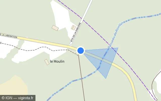 Vue plan de l'emplacement du radar tourelle à Audenge