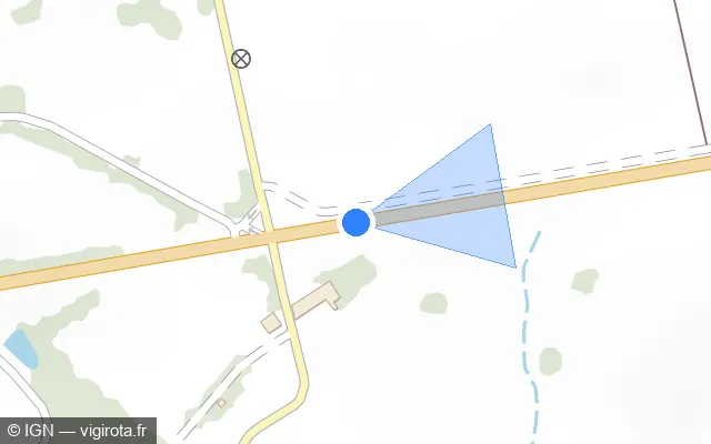 Vue plan de l'emplacement du radar tourelle à Saint-Amand-Magnazeix