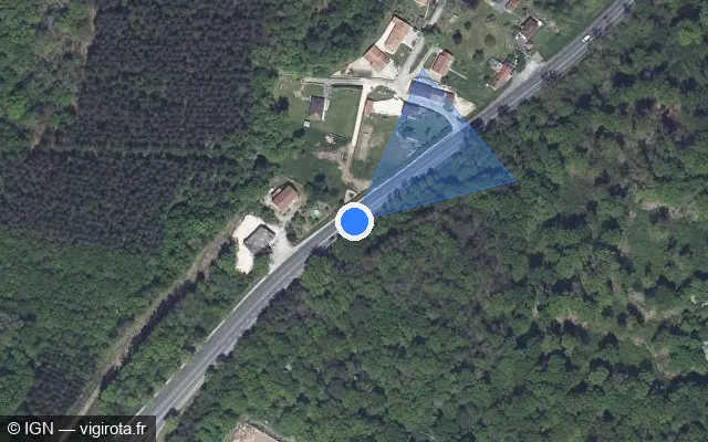 Vue satellite de l'emplacement du radar tourelle à Coulounieix-Chamiers