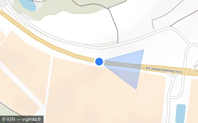 Vue plan de l'emplacement du radar tourelle à Bellegarde