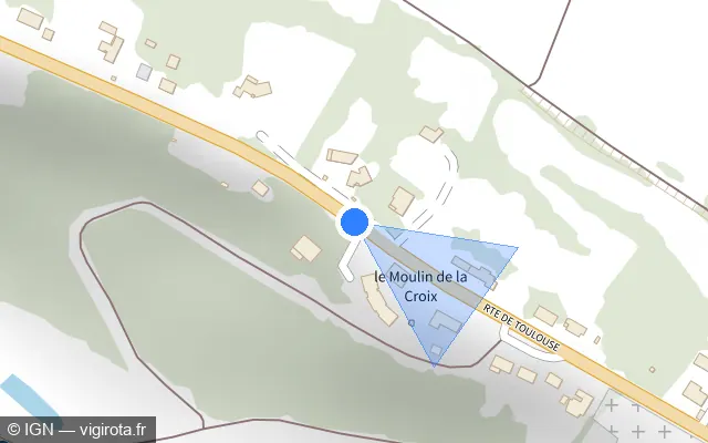 Vue plan de l'emplacement du radar tourelle à Saint-Félix-Lauragais
