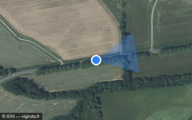 Vue satellite de l'emplacement du radar tourelle à Saint-Maur