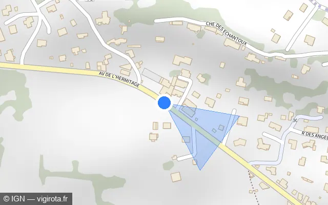 Vue plan de l'emplacement du radar tourelle à Espaly-Saint-Marcel