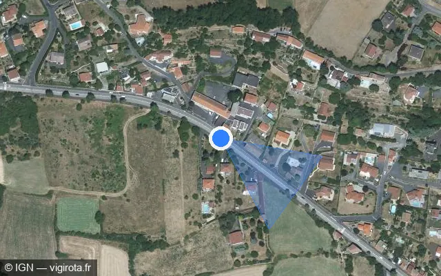 Vue satellite de l'emplacement du radar tourelle à Espaly-Saint-Marcel