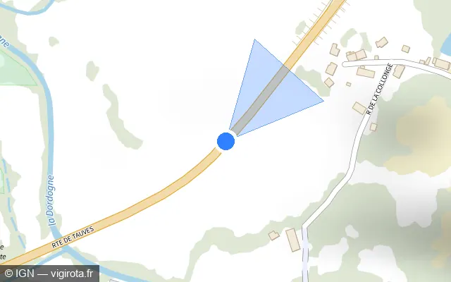 Vue plan de l'emplacement du radar tourelle à Saint-Sauves-d'Auvergne