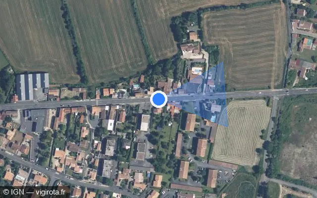 Vue satellite de l'emplacement du radar tourelle à Niort