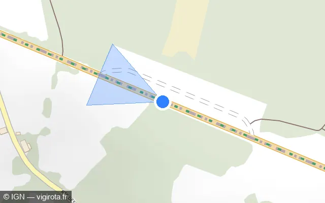 Vue plan de l'emplacement du radar tourelle à Chavanat