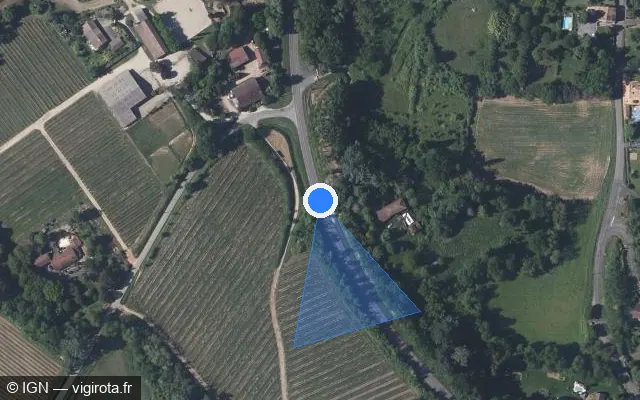 Vue satellite de l'emplacement du radar tourelle à Bagas
