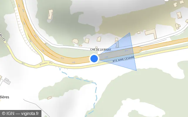 Vue plan de l'emplacement du radar tourelle à Vienne