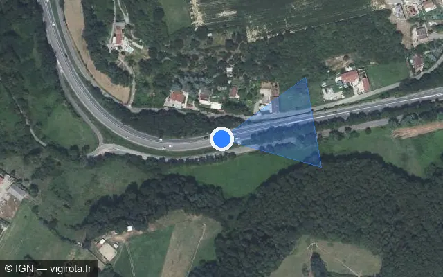 Vue satellite de l'emplacement du radar tourelle à Vienne