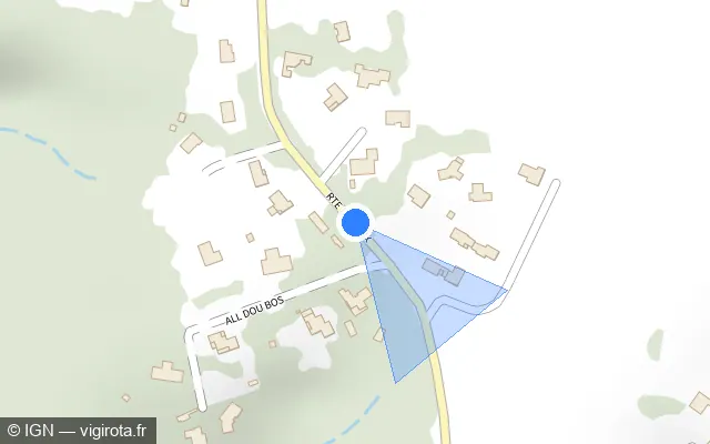 Vue plan de l'emplacement du radar tourelle à Saint-Martin-de-Seignanx