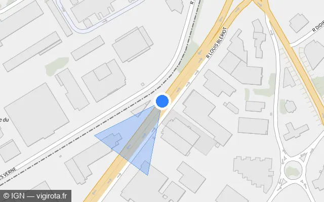 Vue plan de l'emplacement du radar tourelle à Clermont-Ferrand