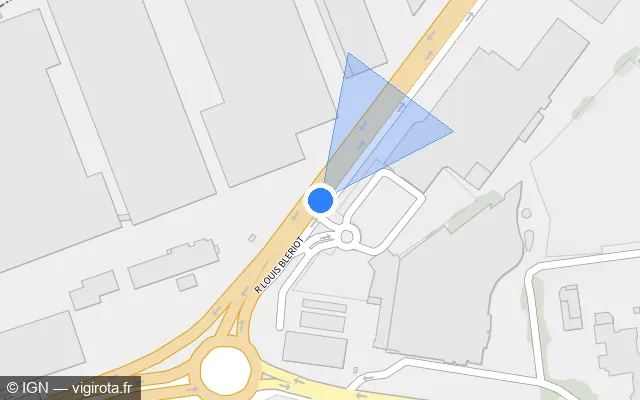 Vue plan de l'emplacement du radar tourelle à Clermont-Ferrand