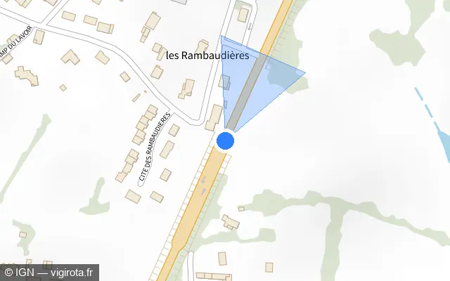 Vue plan de l'emplacement du radar tourelle à Saint-Pardoux-Soutiers