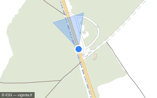 Vue plan de l'emplacement du radar tourelle à Guesnes