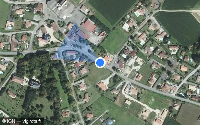 Vue satellite de l'emplacement du radar tourelle à Clermont