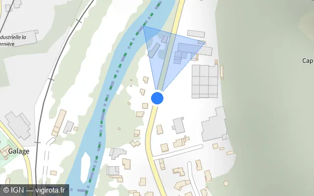 Vue plan de l'emplacement du radar tourelle à Tarascon-sur-Ariège