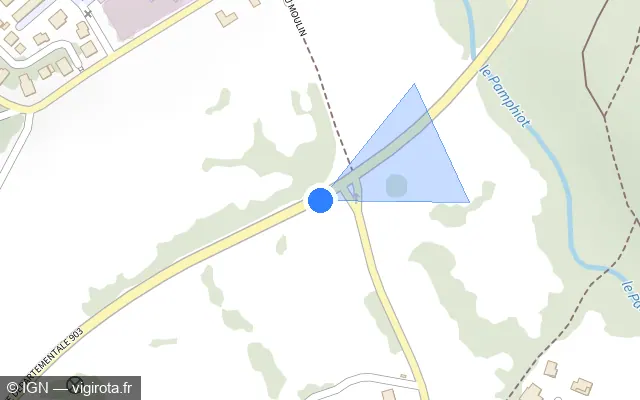 Vue plan de l'emplacement du radar tourelle à Allinges