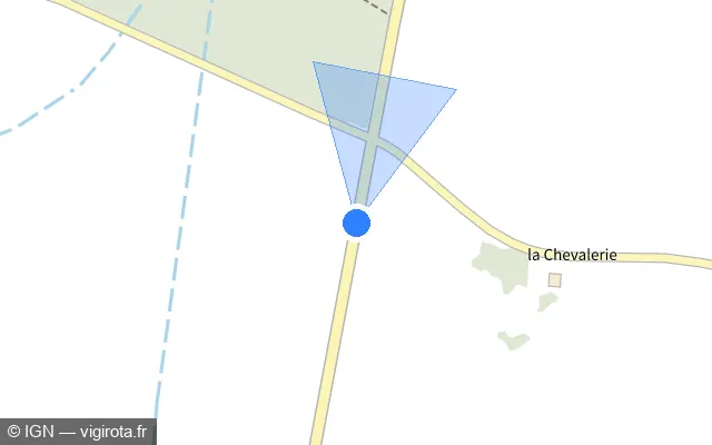 Vue plan de l'emplacement du radar fixe à Vieuvicq