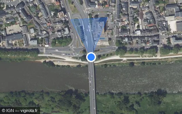 Vue satellite de l'emplacement du radar fixe à Saint-Jean-de-la-Ruelle