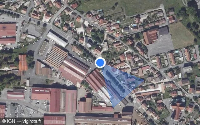 Vue satellite de l'emplacement du radar urbain à Arbouans