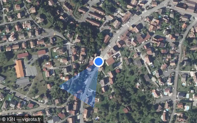 Vue satellite de l'emplacement du radar urbain à Nommay