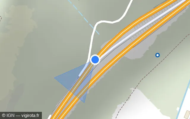 Vue plan de l'emplacement du radar fixe à Les Neyrolles