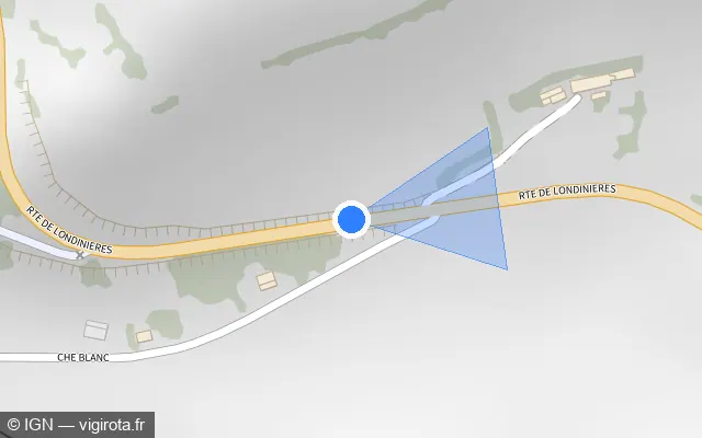 Vue plan de l'emplacement du radar fixe à Neufchâtel-en-Bray