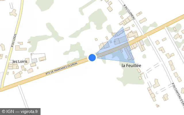 Vue plan de l'emplacement du radar fixe à La Clisse
