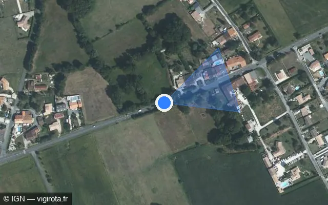 Vue satellite de l'emplacement du radar fixe à La Clisse