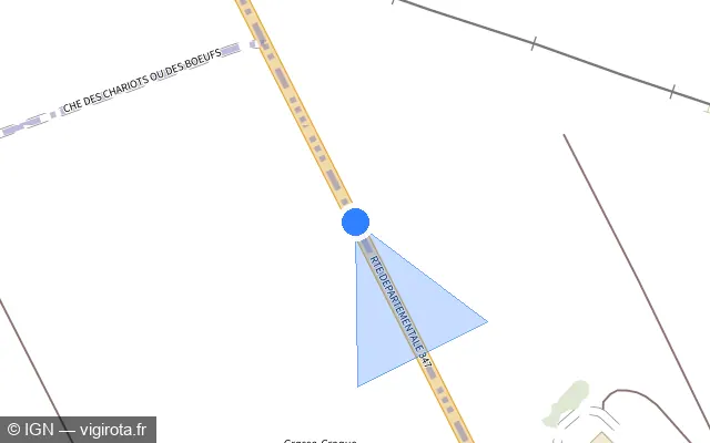 Vue plan de l'emplacement du radar fixe à Avanton