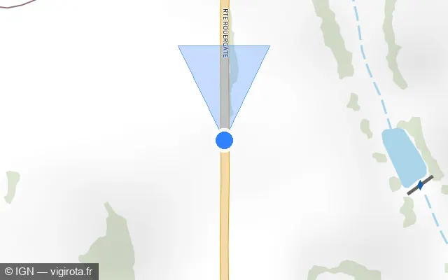 Vue plan de l'emplacement du radar fixe à Maleville