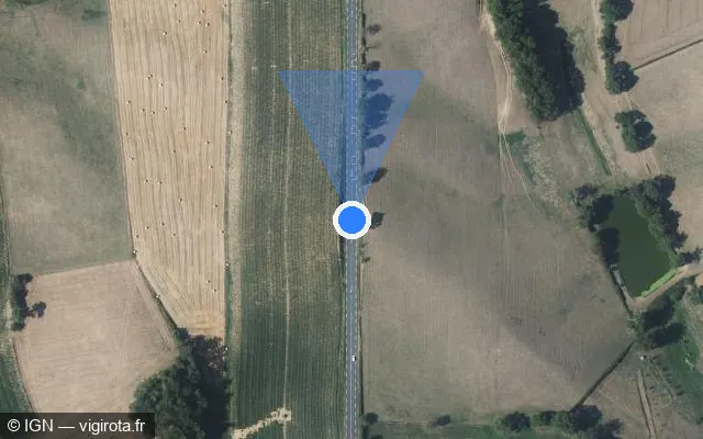 Vue satellite de l'emplacement du radar fixe à Maleville