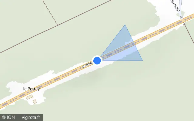 Vue plan de l'emplacement du radar fixe à Saint-Jean-du-Bois