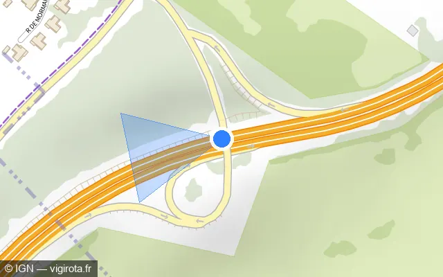 Vue plan de l'emplacement du radar fixe à Servon