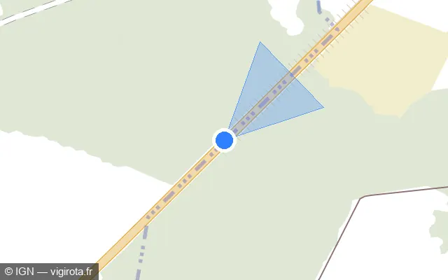 Vue plan de l'emplacement du radar fixe à Saint-Laurent-de-Céris