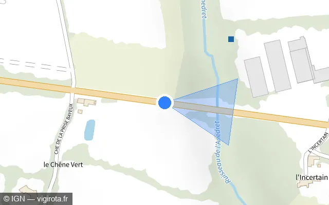 Vue plan de l'emplacement du radar fixe à Talmont-Saint-Hilaire
